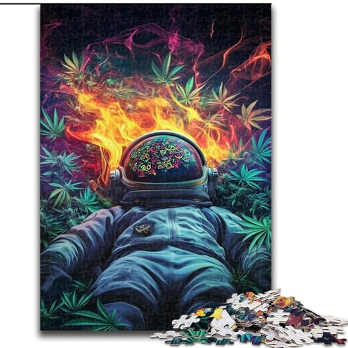 Puzzle 1000 Teile für Teenager Psychedelic Astronaut, für 14+, anspruchsvolles Spiel als Geschenk für die ganze Familie und Freunde (Größe 26x38cm) von LiJianXXR