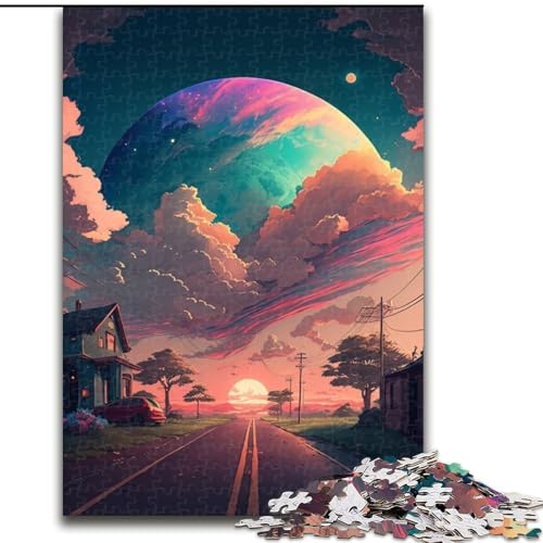Puzzle 1000 Teile im japanischen Stil aus Holz, lustige Aktivität für zu Hause, 50x75cm, als Geburtstags-, Urlaubs-, Weihnachts- und Halloweengeschenk von LiJianXXR
