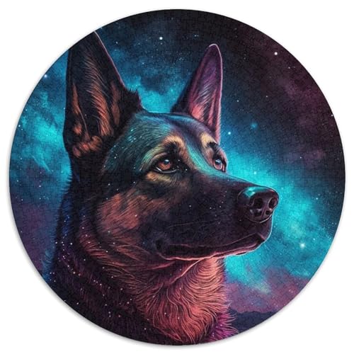 Puzzle für 1000 Teile, Schäferhund, 1000 Teile, rund, Puzzle für Erwachsene, Denkspiel für Teenager, 67,5 x 67,5 cm Puzzle für 1000 Teile, Schäferhund, 1000 Teile, rund, Puzzle für Erwachsene, Denkspiel für Teenager, 67,5 x 67,5 cm von LiJianXXR