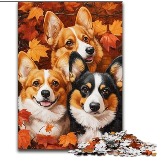 Puzzle für Erwachsene, 1000 Corgis, Stressabbau, schwierige Herausforderung, Wichtelgeschenke für Kinder ab 14 Jahren (Größe 26x38cm) von LiJianXXR