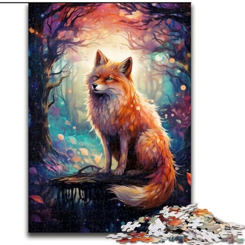 Puzzle für Erwachsene, 1000 Füchse, bunt, aus Holz, Kinder ab 14 Jahren, 50x75cm, Lernspielzeug für Teenager, Dekoration für Zuhause und Büro von LiJianXXR