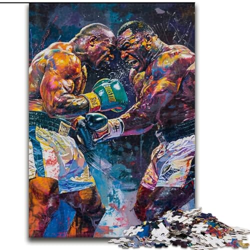 Puzzle für Erwachsene, 1000 Puzzles, Boxer, Elefantenspielzeug, Denkspiel, Geburtstagsgeschenk, Geschenke, Wandkunst, für Kinder ab 14 Jahren (Größe 50x75cm) von LiJianXXR