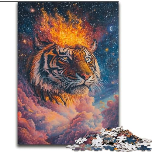 Puzzle für Erwachsene, 1000 Puzzles, Cosmic Tiger, Elefantenspielzeug, Denkspiel, Geburtstagsgeschenk, Geschenke, Wandkunst, für Kinder ab 14 Jahren (Größe 26x38cm) von LiJianXXR