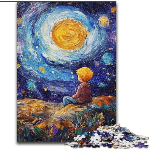 Puzzle für Erwachsene, 1000 Puzzles, Der kleine Prinz des Nachthimmels, Elefantenspielzeug, Denkspiel, Geburtstagsgeschenk, Geschenke, Wandkunst für Kinder ab 14 Jahren (Größe 26x38cm) von LiJianXXR