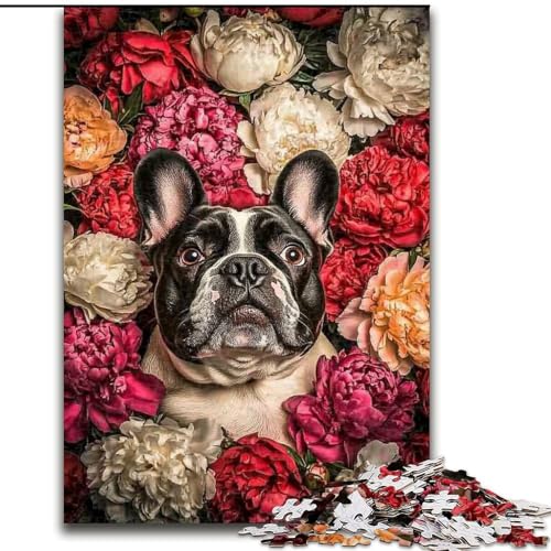Puzzle für Erwachsene, 1000 Puzzles, Französische Bulldogge, geeignet für Personen ab 14 Jahren Anspruchsvoll zu vervollständigen, Aber lustig und humorvoll Tolles Geschenk (Größe 26x38cm) von LiJianXXR