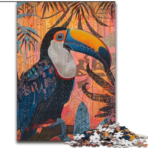 Puzzle für Erwachsene, 1000 Puzzles, Regenwaldpapagei, Elefantenspielzeug, Denkspiel, Geburtstagsgeschenk, Geschenke, Wandkunst für Kinder ab 14 Jahren (Größe 26x38cm) von LiJianXXR