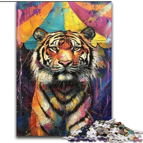 Puzzle für Erwachsene, 1000 Puzzles, Tiger, Elefant, Spielzeug, Denkspiel, Geburtstagsgeschenk, Geschenke, Wandkunst, für Kinder ab 14 Jahren (Größe 26x38cm) von LiJianXXR