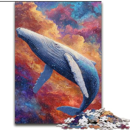 Puzzle für Erwachsene, 1000 Puzzles, Weltraumwal, Stressabbau, schwierige Herausforderung, Wichtelgeschenke für Kinder ab 14 Jahren (Größe 26x38cm) von LiJianXXR