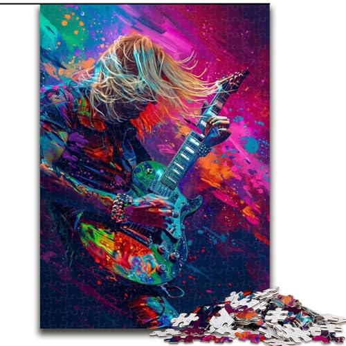Puzzle für Erwachsene, 1000 Puzzles, künstlerischer Gitarrist, geeignet für Personen ab 14 Jahren, anspruchsvoll zu vervollständigen, Aber lustig und humorvoll, tolles Geschenk (Größe 50x75cm) von LiJianXXR