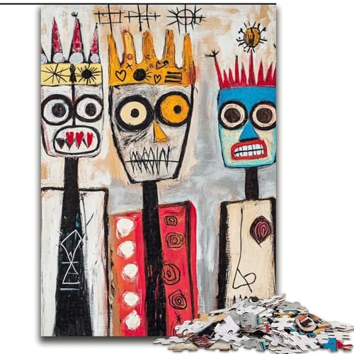 Puzzle für Erwachsene, 1000 Puzzles im Basquiat-Stil, Elefantenspielzeug, Denkspiel, Geburtstagsgeschenk, Geschenke, Wandkunst für Kinder ab 14 Jahren (Größe 26x38cm) von LiJianXXR