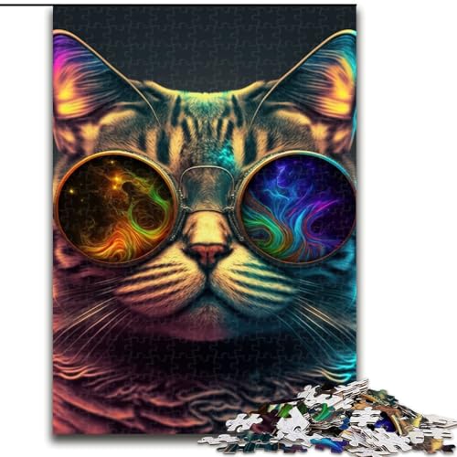 Puzzle für Erwachsene, 1000 Stück, Katzen-Neon, aus Holz, Kinder ab 14 Jahren, 50x75cm, Lernspielzeug für Teenager, Dekoration für Zuhause und das Büro Puzzle für Erwachsene, 1000 Stück, Katzen-Neon, aus Holz, Kinder ab 14 Jahren, 50x75cm, Lernspielzeug für Teenager, Dekoration für Zuhause und das Büro von LiJianXXR