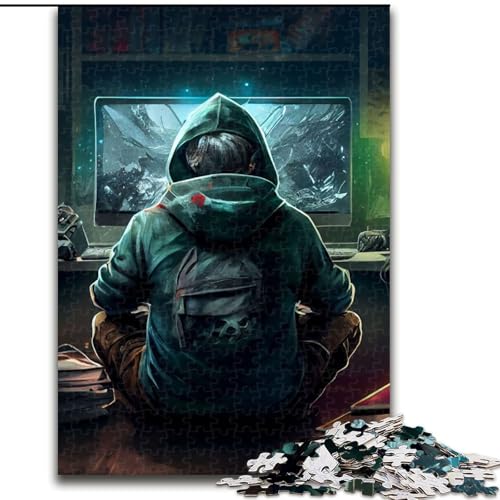 Puzzle für Erwachsene, 1000 Stück, Living Inside Gaming, aus Holz, Kinder ab 14 Jahren, 50x75cm, Lernspielzeug für Teenager, Dekoration für Zuhause und das Büro von LiJianXXR