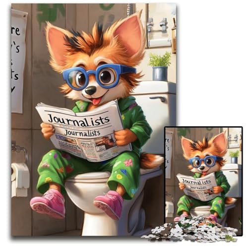 Puzzle für Erwachsene, 1000 Teile, „Corgi Go Toilet“, Papppuzzle für Erwachsene, für Heimdekoration, Gehirntraining, 26x38cm/10,23x14,96 Zoll Puzzle für Erwachsene, 1000 Teile, „Corgi Go Toilet“, Papppuzzle für Erwachsene, für Heimdekoration, Gehirntraining, 26x38cm/10,23x14,96 Zoll von LiJianXXR