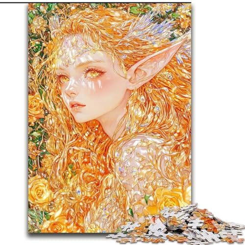Puzzle für Erwachsene, 1000 Teile, Anime-Elfenmädchen, Familienspiel, Stressabbau, schwierige Herausforderung, EIN Kunstwerk für Kinder ab 14 Jahren (Größe 50x75cm) von LiJianXXR