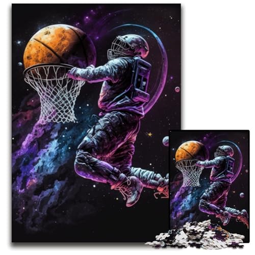 Puzzle für Erwachsene, 1000 Teile, Astronaut spielt Basketball, Puzzles für Erwachsene, für Teenager und Familienspaß – DIY-Denkspiel, Geschenk, 26x38cm/10,23x14,96 Zoll Puzzle für Erwachsene, 1000 Teile, Astronaut spielt Basketball, Puzzles für Erwachsene, für Teenager und Familienspaß – DIY-Denkspiel, Geschenk, 26x38cm/10,23x14,96 Zoll von LiJianXXR