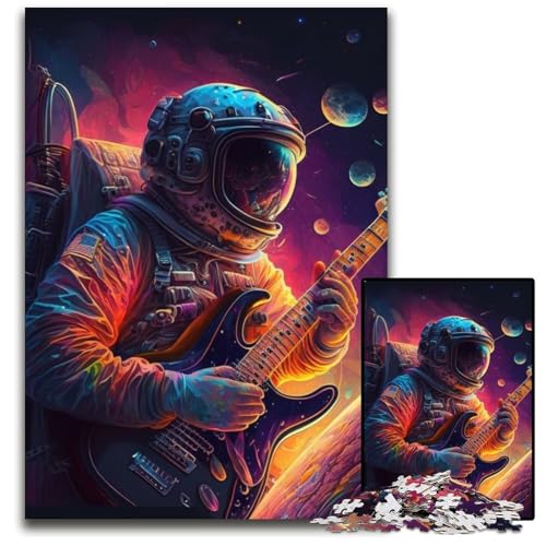Puzzle für Erwachsene, 1000 Teile, Astronaut spielt Gitarre, Puzzles für Erwachsene, für Teenager und Familienspaß – DIY-Denkspiel, Geschenk, 26x38cm/10,23x14,96 Zoll Puzzle für Erwachsene, 1000 Teile, Astronaut spielt Gitarre, Puzzles für Erwachsene, für Teenager und Familienspaß – DIY-Denkspiel, Geschenk, 26x38cm/10,23x14,96 Zoll von LiJianXXR