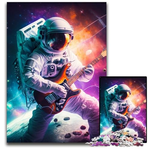 Puzzle für Erwachsene, 1000 Teile, Astronaut spielt Gitarre, anspruchsvolle Puzzles, Heimdekoration und Urlaubsspaß, 26x38cm/10,23x14,96 Zoll Puzzle für Erwachsene, 1000 Teile, Astronaut spielt Gitarre, anspruchsvolle Puzzles, Heimdekoration und Urlaubsspaß, 26x38cm/10,23x14,96 Zoll von LiJianXXR