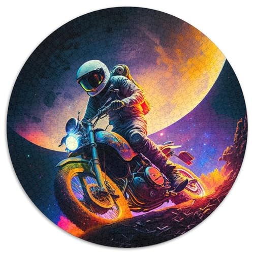 Puzzle für Erwachsene, 1000 Teile, Astronauten-Motorrad, runde Puzzles, 1000 Teile für Erwachsene, anspruchsvolles Denkspiel, Familienaktivität, Heimdekoration, 67,5 x 67,5 cm Puzzle für Erwachsene, 1000 Teile, Astronauten-Motorrad, runde Puzzles, 1000 Teile für Erwachsene, anspruchsvolles Denkspiel, Familienaktivität, Heimdekoration, 67,5 x 67,5 cm von LiJianXXR