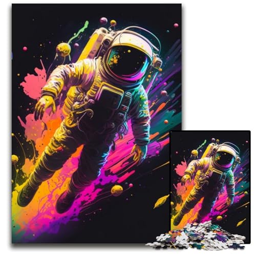 Puzzle für Erwachsene, 1000 Teile, Astronauten-Puzzle aus Pappe für Erwachsene, für Heimdekoration, Gehirntraining, 26x38cm/10,23x14,96 Zoll Puzzle für Erwachsene, 1000 Teile, Astronauten-Puzzle aus Pappe für Erwachsene, für Heimdekoration, Gehirntraining, 26x38cm/10,23x14,96 Zoll von LiJianXXR