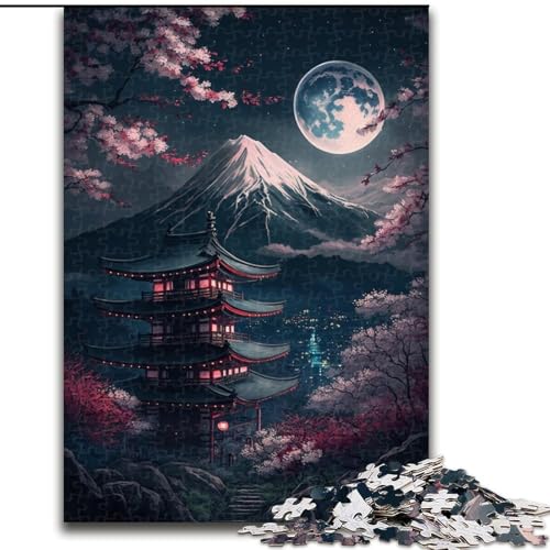 Puzzle für Erwachsene, 1000 Teile, Berg Fuji, aus Holz, Geschenk für Männer und Frauen, Alltag und besondere Anlässe, 50x75cm, Geburtstagsfeier für Männer und Frauen von LiJianXXR