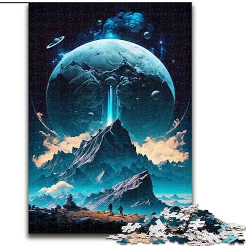 Puzzle für Erwachsene, 1000 Teile, Berglandschaft aus Holz, einzigartige DIY-Geschenkidee zur Heimdekoration, 50x75cm, herausfordernd und unterhaltsam, Familienaktivität von LiJianXXR