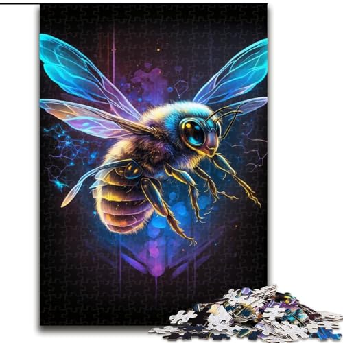 Puzzle für Erwachsene, 1000 Teile, Bienenmalerei, aus Holz, Kinder ab 14 Jahren, 50x75cm, Lernspielzeug für Teenager, Dekoration für Zuhause und das Büro von LiJianXXR