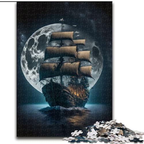 Puzzle für Erwachsene, 1000 Teile, Boot, Mondnacht, aus Holz, Kinder ab 14 Jahren, 50x75cm, Lernspielzeug für Teenager, Dekoration für Zuhause und Büro Puzzle für Erwachsene, 1000 Teile, Boot, Mondnacht, aus Holz, Kinder ab 14 Jahren, 50x75cm, Lernspielzeug für Teenager, Dekoration für Zuhause und Büro von LiJianXXR