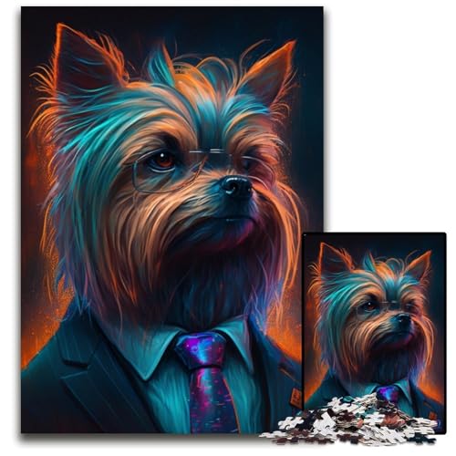 Puzzle für Erwachsene, 1000 Teile, Boss Dog, Unmögliches Puzzle für Erwachsene, perfekt für Halloween, Weihnachten, Geburtstagsgeschenk, 26x38cm/10,23x14,96 Zoll Puzzle für Erwachsene, 1000 Teile, Boss Dog, Unmögliches Puzzle für Erwachsene, perfekt für Halloween, Weihnachten, Geburtstagsgeschenk, 26x38cm/10,23x14,96 Zoll von LiJianXXR
