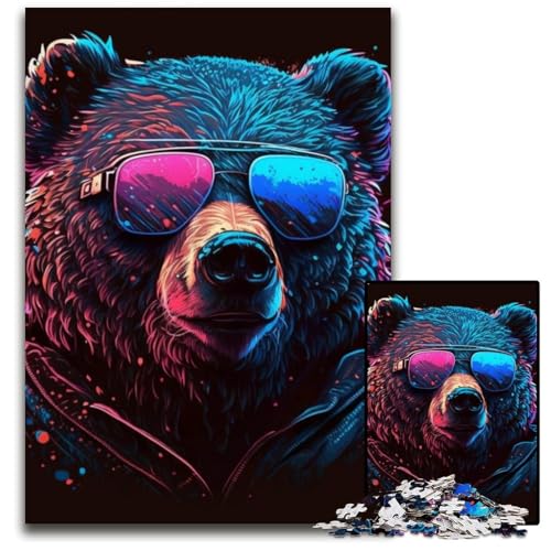 Puzzle für Erwachsene, 1000 Teile, Braunbär, Unmögliches Puzzle für Erwachsene, Perfekt für Halloween, Weihnachten, Geburtstagsgeschenk, 26x38cm/10,23x14,96 Zoll Puzzle für Erwachsene, 1000 Teile, Braunbär, Unmögliches Puzzle für Erwachsene, Perfekt für Halloween, Weihnachten, Geburtstagsgeschenk, 26x38cm/10,23x14,96 Zoll von LiJianXXR