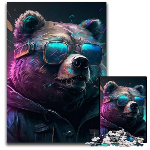 Puzzle für Erwachsene, 1000 Teile, Braunbär, Unmögliches Puzzle für Erwachsene, Perfekt für Halloween, Weihnachten, Geburtstagsgeschenk, 26x38cm/10,23x14,96 Zoll Puzzle für Erwachsene, 1000 Teile, Braunbär, Unmögliches Puzzle für Erwachsene, Perfekt für Halloween, Weihnachten, Geburtstagsgeschenk, 26x38cm/10,23x14,96 Zoll von LiJianXXR