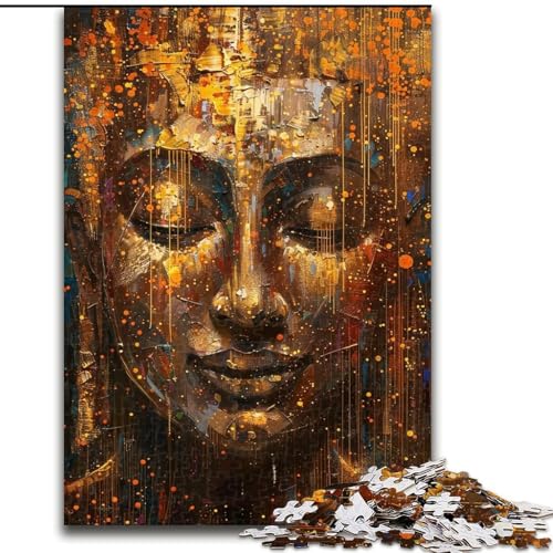 Puzzle für Erwachsene, 1000 Teile, Buddha-Ölgemälde, für Erwachsene ab 14 Jahren, Lernspiel, Herausforderung, Spielzeug, Geschenk zum Geburtstag (Größe 26x38cm) von LiJianXXR