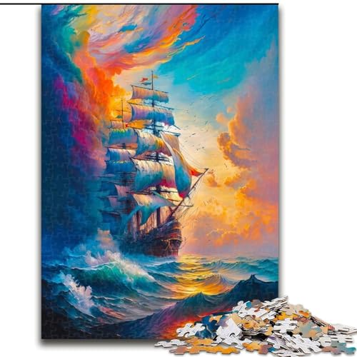 Puzzle für Erwachsene, 1000 Teile, Bunte Wasserfälle, aus Holz, ideal für Familienspaß, Entspannung, 50x75cm, pädagogisches und unterhaltsames Indoor-Spiel zur Heimdekoration von LiJianXXR