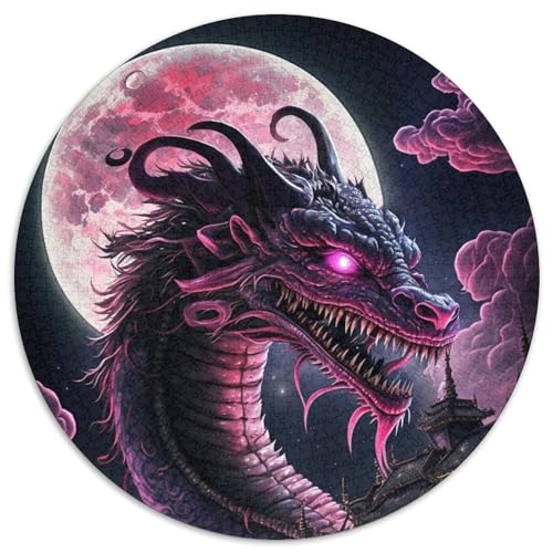 Puzzle für Erwachsene, 1000 Teile, Chinesischer Drache, Papppuzzle, anspruchsvolles DIY-Denkspiel, perfektes Familienspiel oder dekoratives Geschenk, 67,5 x 67,5 cm von LiJianXXR
