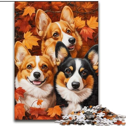 Puzzle für Erwachsene, 1000 Teile, Corgi, für Kinder ab 14 Jahren, Lernspiel, Herausforderung, Spielzeug, Geschenk zum Geburtstag (Größe 50x75cm) von LiJianXXR