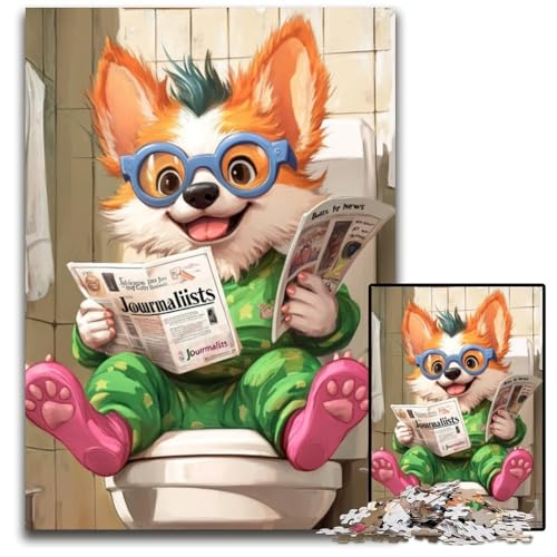 Puzzle für Erwachsene, 1000 Teile, Corgi Go Toilet, Puzzles für Erwachsene, für Teenager und Familienspaß – DIY-Denkspiel, Geschenk, 26x38cm/10,23x14,96 Zoll Puzzle für Erwachsene, 1000 Teile, Corgi Go Toilet, Puzzles für Erwachsene, für Teenager und Familienspaß – DIY-Denkspiel, Geschenk, 26x38cm/10,23x14,96 Zoll von LiJianXXR