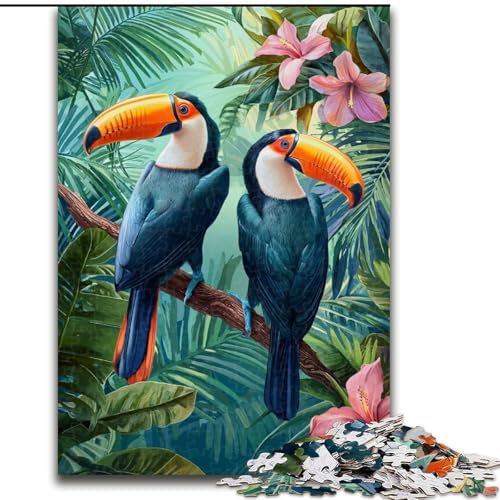 Puzzle für Erwachsene, 1000 Teile, Dschungelpapagei, für Kinder ab 14 Jahren, Lernspiel, Herausforderung, Spielzeug, Geschenk zum Geburtstag (Größe 50x75cm) von LiJianXXR