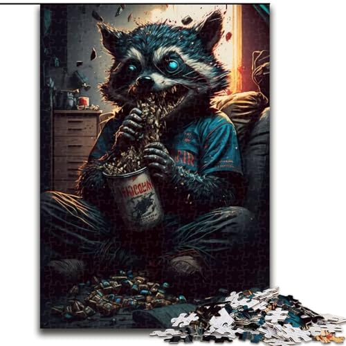Puzzle für Erwachsene, 1000 Teile, Eating Monsters, Puzzle aus Holz, anspruchsvolles DIY-Denkspiel, interaktives Familienspiel, 1000 Teile(50x75cm) von LiJianXXR