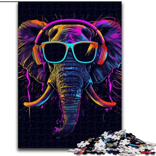 Puzzle für Erwachsene, 1000 Teile, Elefant mit Kopfhörern, aus Holz, Kinder ab 14 Jahren, 50x75cm, Lernspielzeug für Teenager, Dekoration für Zuhause und das Büro Puzzle für Erwachsene, 1000 Teile, Elefant mit Kopfhörern, aus Holz, Kinder ab 14 Jahren, 50x75cm, Lernspielzeug für Teenager, Dekoration für Zuhause und das Büro von LiJianXXR