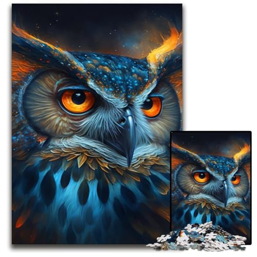 Puzzle für Erwachsene, 1000 Teile, Eulen-Unmögliches Puzzle für Erwachsene, perfekt für Halloween, Weihnachten, Geburtstagsgeschenk, 50x75cm/19,68x29,52 Zoll Puzzle für Erwachsene, 1000 Teile, Eulen-Unmögliches Puzzle für Erwachsene, perfekt für Halloween, Weihnachten, Geburtstagsgeschenk, 50x75cm/19,68x29,52 Zoll von LiJianXXR