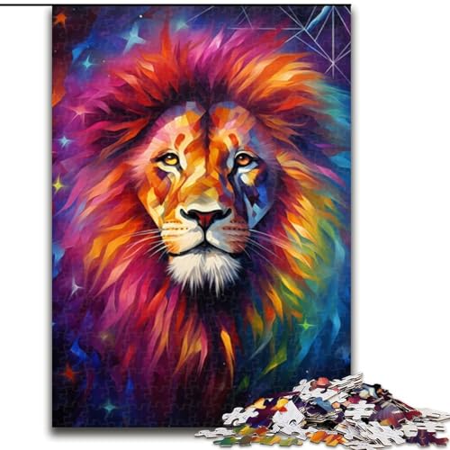 Puzzle für Erwachsene, 1000 Teile, Fantasie, schöner Löwe aus Holz, Kinder ab 14 Jahren, 50x75cm, Lernspielzeug für Teenager, Dekoration für Zuhause und das Büro Puzzle für Erwachsene, 1000 Teile, Fantasie, schöner Löwe aus Holz, Kinder ab 14 Jahren, 50x75cm, Lernspielzeug für Teenager, Dekoration für Zuhause und das Büro von LiJianXXR