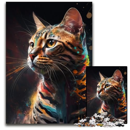 Puzzle für Erwachsene, 1000 Teile, Fantasie-Bengalkatze, Puzzles für Erwachsene, für Teenager und Familienspaß – DIY-Denkspiel, Geschenk, 26x38cm/10,23x14,96 Zoll Puzzle für Erwachsene, 1000 Teile, Fantasie-Bengalkatze, Puzzles für Erwachsene, für Teenager und Familienspaß – DIY-Denkspiel, Geschenk, 26x38cm/10,23x14,96 Zoll von LiJianXXR