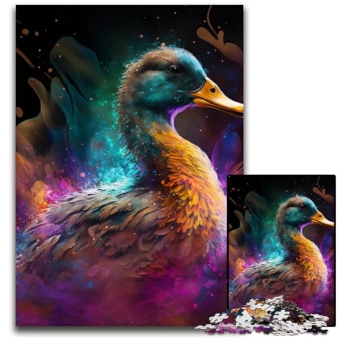 Puzzle für Erwachsene, 1000 Teile, Fantasie-Ente, Papppuzzle für Erwachsene, für Heimdekoration, Gehirntraining, 26x38cm/10,23x14,96 Zoll Puzzle für Erwachsene, 1000 Teile, Fantasie-Ente, Papppuzzle für Erwachsene, für Heimdekoration, Gehirntraining, 26x38cm/10,23x14,96 Zoll von LiJianXXR