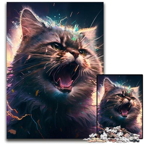 Puzzle für Erwachsene, 1000 Teile, Fantasie-Katze, unmögliches Puzzle für Erwachsene, perfekt für Halloween, Weihnachten, Geburtstagsgeschenk, 26x38cm/10,23x14,96 Zoll Puzzle für Erwachsene, 1000 Teile, Fantasie-Katze, unmögliches Puzzle für Erwachsene, perfekt für Halloween, Weihnachten, Geburtstagsgeschenk, 26x38cm/10,23x14,96 Zoll von LiJianXXR