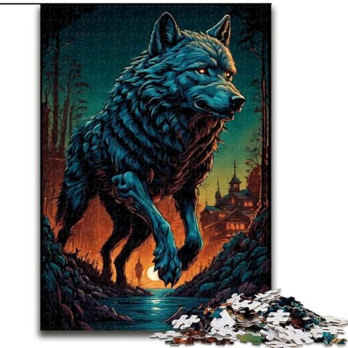 Puzzle für Erwachsene, 1000 Teile, Fantasie-Wolf, aus Holz, für Jugendliche ab 14 Jahren, Heimdekoration, 50x75cm, Kunstwerk-Dekor, Intelligenzspielzeug für Indoor-Spiele mit der Familie Puzzle für Erwachsene, 1000 Teile, Fantasie-Wolf, aus Holz, für Jugendliche ab 14 Jahren, Heimdekoration, 50x75cm, Kunstwerk-Dekor, Intelligenzspielzeug für Indoor-Spiele mit der Familie von LiJianXXR