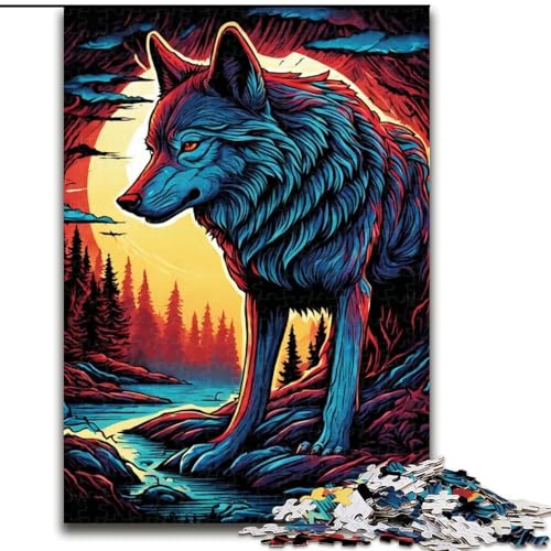 Puzzle für Erwachsene, 1000 Teile, Fantasie-Wolf, aus Holz, für Jugendliche ab 14 Jahren, Heimdekoration, 50x75cm, Kunstwerk-Dekor, Intelligenzspielzeug für Indoor-Spiele mit der Familie Puzzle für Erwachsene, 1000 Teile, Fantasie-Wolf, aus Holz, für Jugendliche ab 14 Jahren, Heimdekoration, 50x75cm, Kunstwerk-Dekor, Intelligenzspielzeug für Indoor-Spiele mit der Familie von LiJianXXR