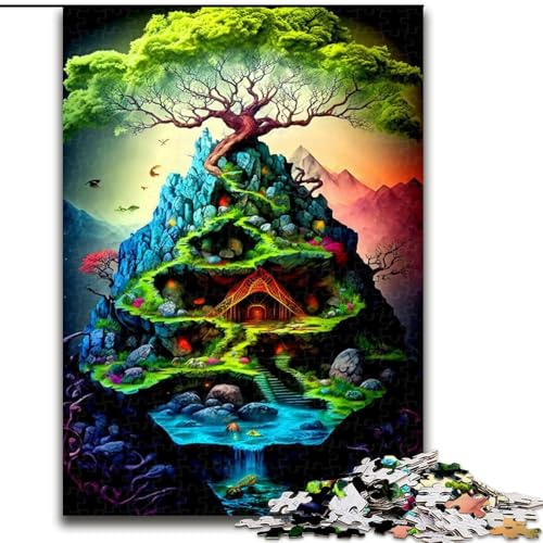 Puzzle für Erwachsene, 1000 Teile, Fantasielandschaft, aus Holz, perfekt für Heim- und Bürodekoration, Partys, Geburtstage, 1000 Teile(50x75cm) von LiJianXXR