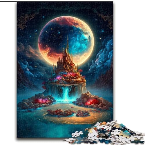 Puzzle für Erwachsene, 1000 Teile, Fantasieschloss aus Holz, Kinder ab 14 Jahren, 50x75cm, Familienspaß, Gehirntraining, Teenager von LiJianXXR