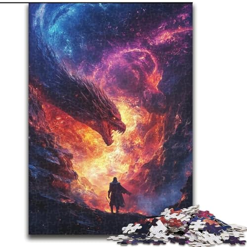 Puzzle für Erwachsene, 1000 Teile, Fantasy-Drache, Spielzeug, Lernspiele, Stressabbau, Eltern-Kind-Interaktion (Größe 26x38cm) von LiJianXXR