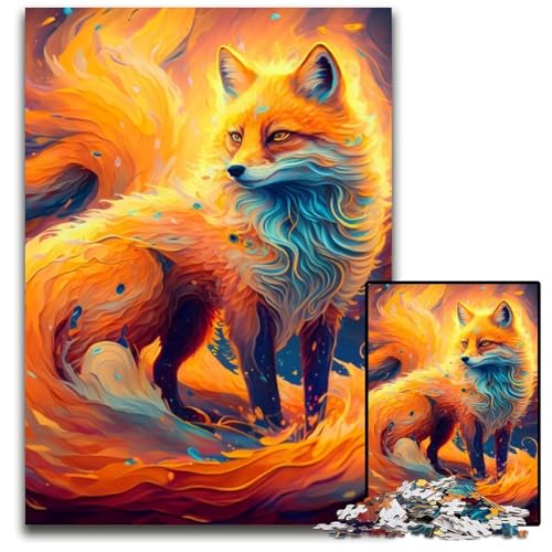 Puzzle für Erwachsene, 1000 Teile, Fantasy-Fuchs-Puzzles für Erwachsene, für Teenager und Familienspaß – DIY-Denkspiel, Geschenk, 50x75cm/19,68x29,52 Zoll von LiJianXXR