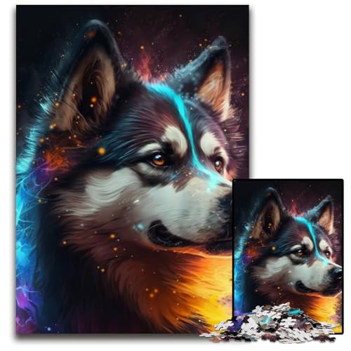Puzzle für Erwachsene, 1000 Teile, Fantasy-Husky-Puzzles für Erwachsene, für Teenager und Familienspaß – DIY-Denkspiel als Geschenk, 26x38cm/10,23x14,96 Zoll Puzzle für Erwachsene, 1000 Teile, Fantasy-Husky-Puzzles für Erwachsene, für Teenager und Familienspaß – DIY-Denkspiel als Geschenk, 26x38cm/10,23x14,96 Zoll von LiJianXXR